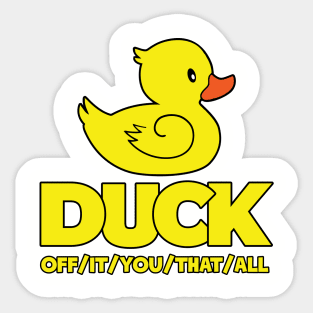 Duck It Sticker